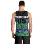 Custom Warriors Men Tank Top Tiki Mascot With Aboriginal Indigenous