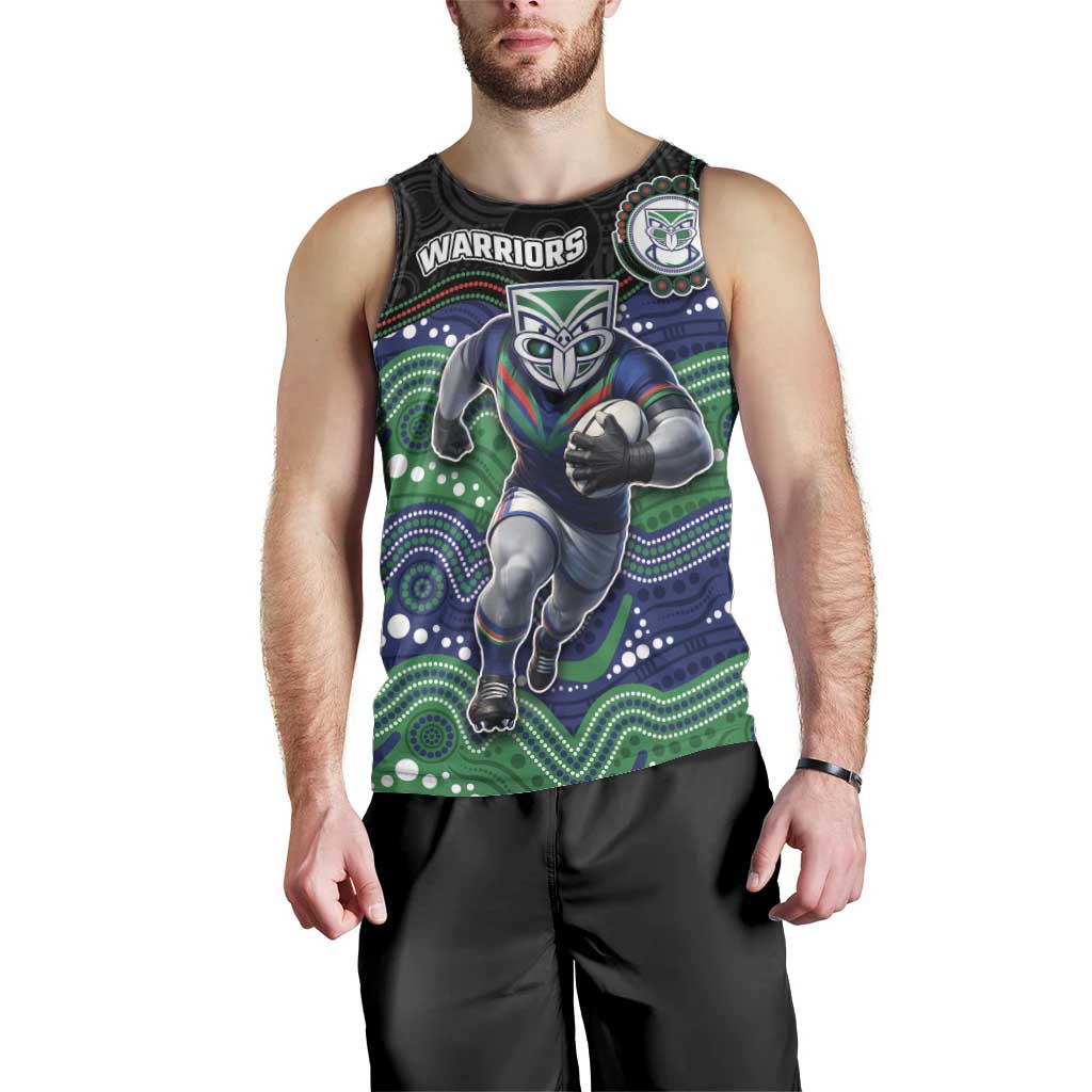 Custom Warriors Men Tank Top Tiki Mascot With Aboriginal Indigenous