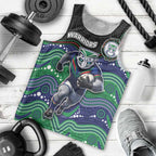 Custom Warriors Men Tank Top Tiki Mascot With Aboriginal Indigenous
