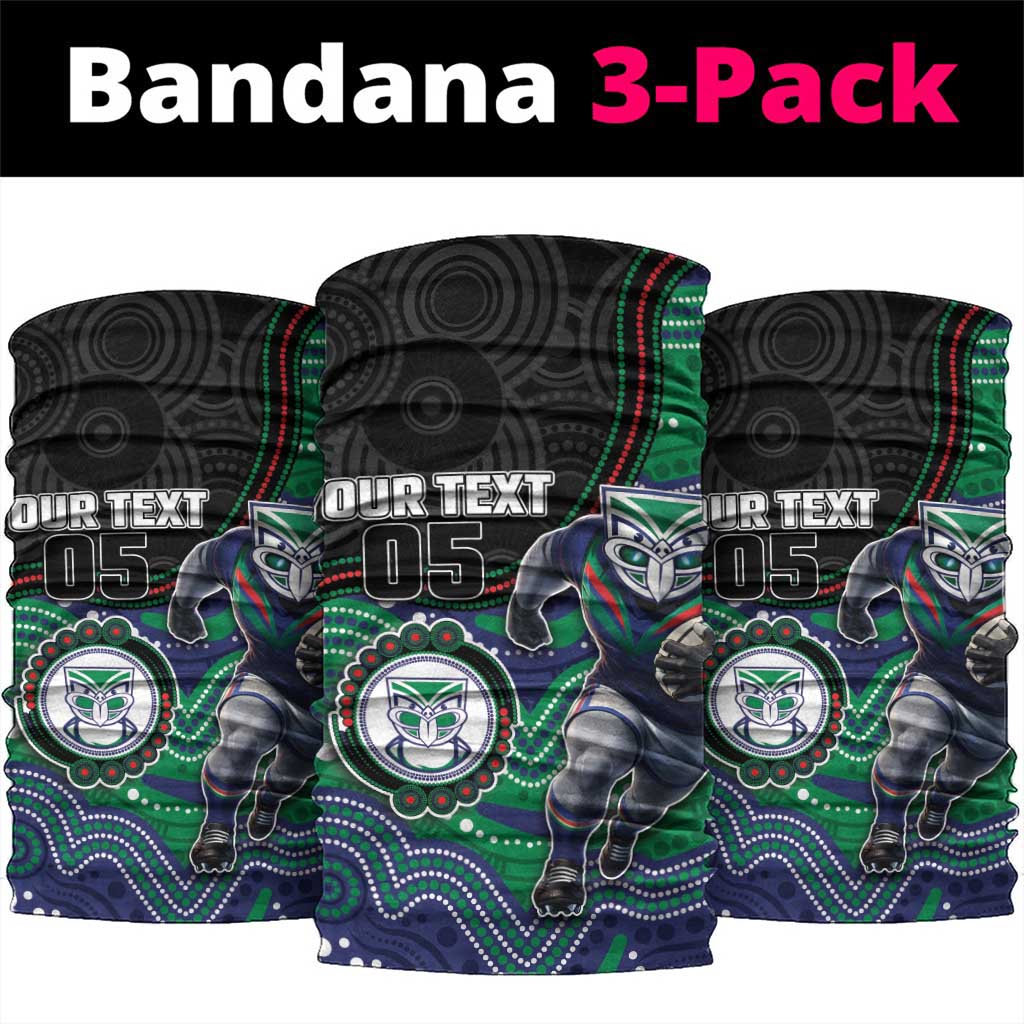 Custom Warriors Neck Gaiter Tiki Mascot With Aboriginal Indigenous