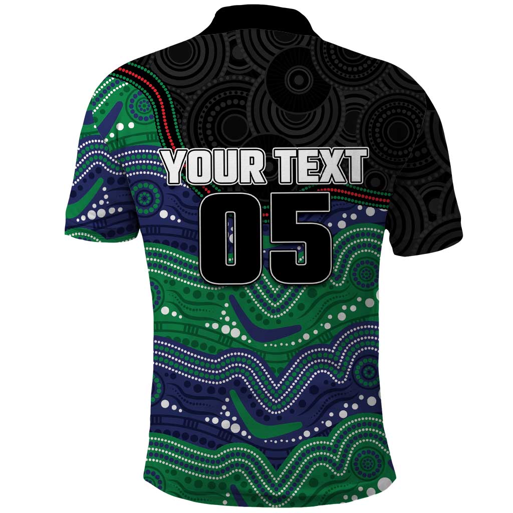 Custom Warriors Polo Shirt Tiki Mascot With Aboriginal Indigenous