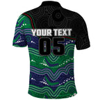 Custom Warriors Polo Shirt Tiki Mascot With Aboriginal Indigenous