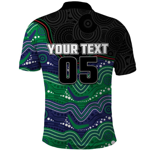 Custom Warriors Polo Shirt Tiki Mascot With Aboriginal Indigenous