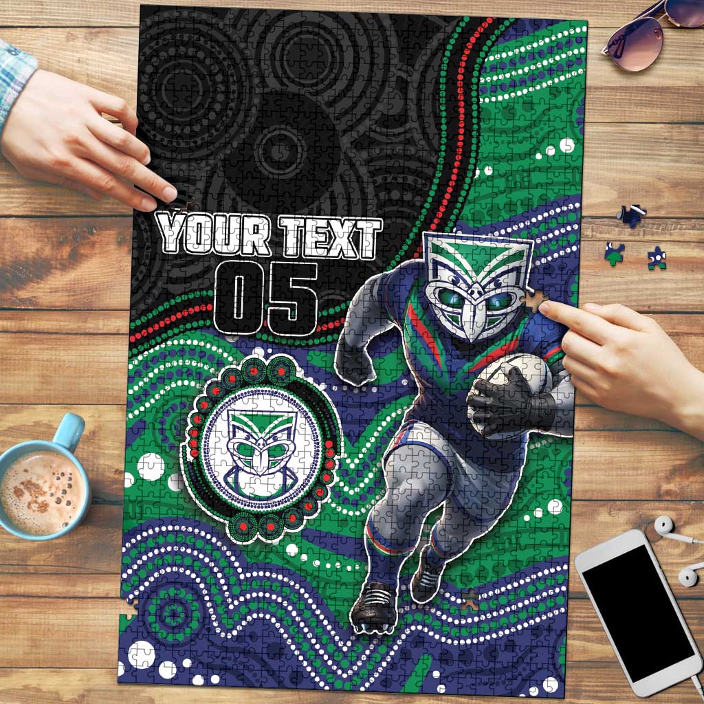 Custom Warriors Puzzle Tiki Mascot With Aboriginal Indigenous