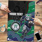 Custom Warriors Puzzle Tiki Mascot With Aboriginal Indigenous