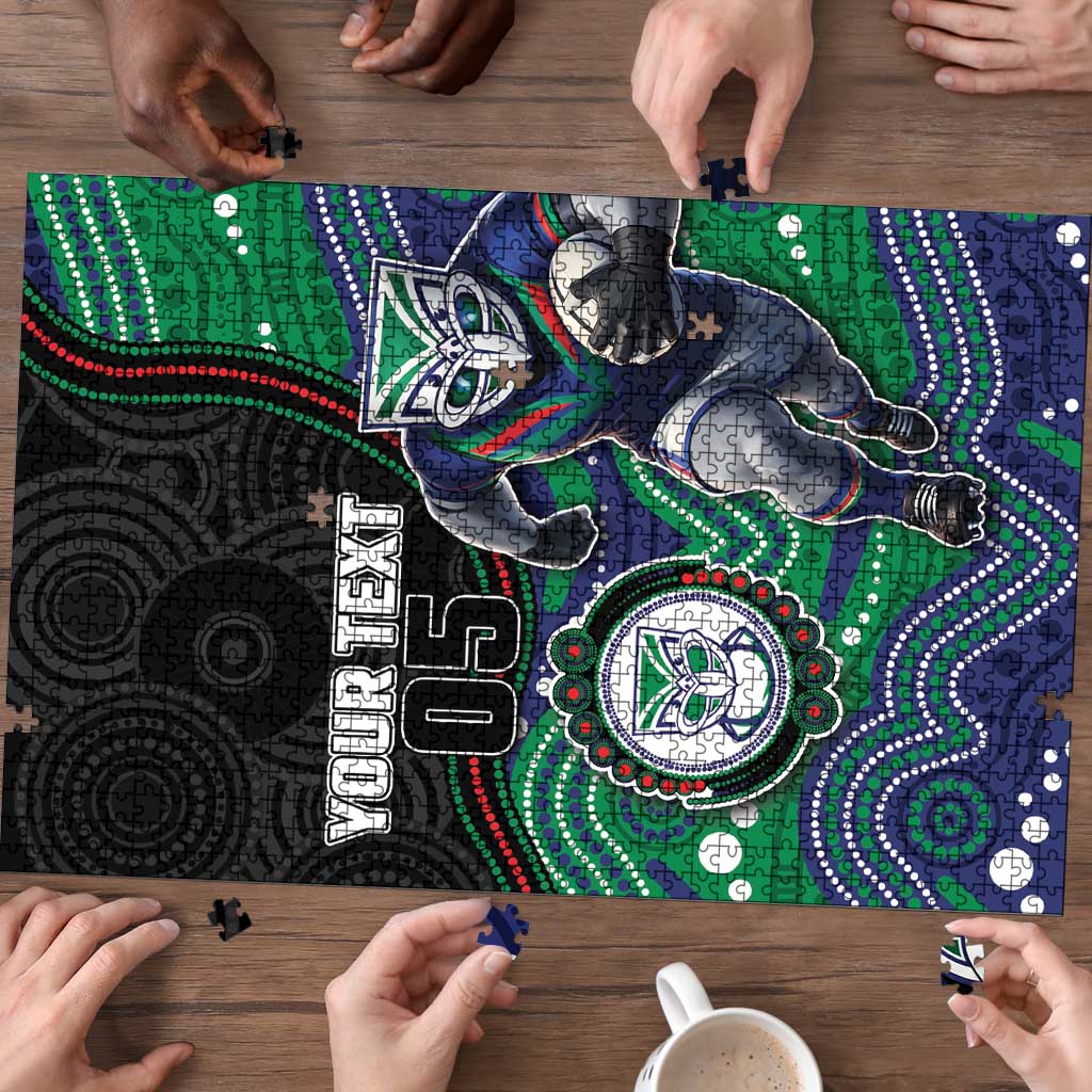Custom Warriors Puzzle Tiki Mascot With Aboriginal Indigenous