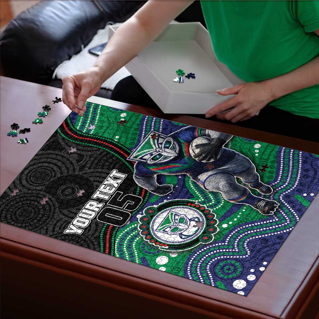 Custom Warriors Puzzle Tiki Mascot With Aboriginal Indigenous