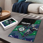 Custom Warriors Puzzle Tiki Mascot With Aboriginal Indigenous
