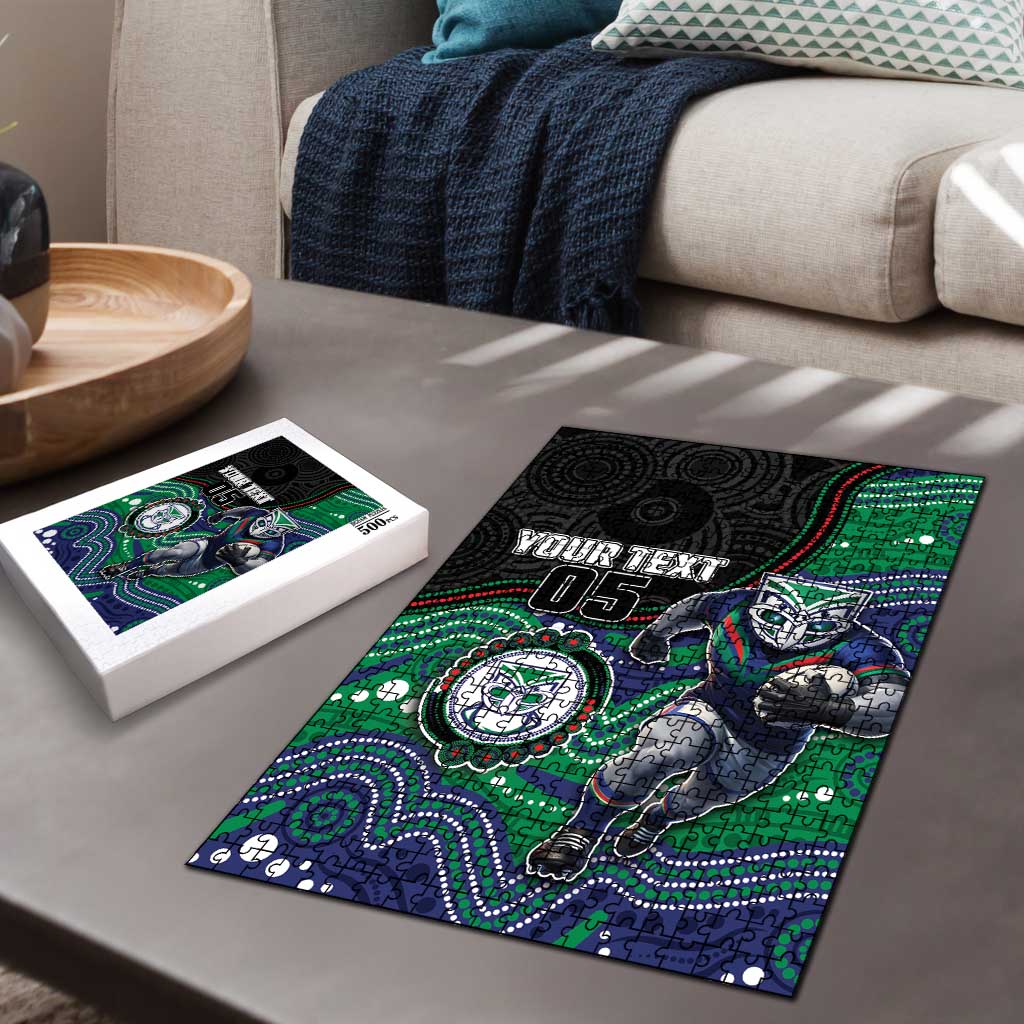 Custom Warriors Puzzle Tiki Mascot With Aboriginal Indigenous