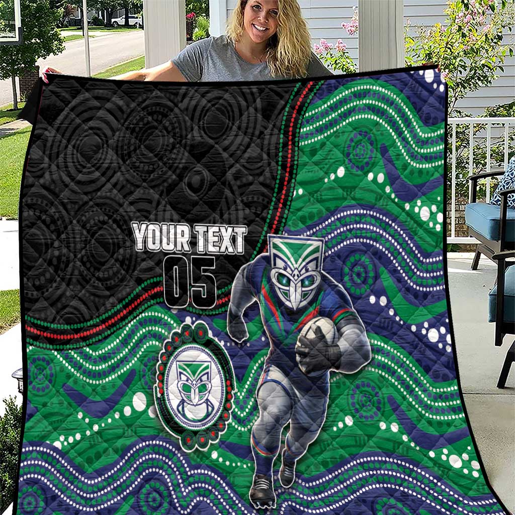 Custom Warriors Quilt Tiki Mascot With Aboriginal Indigenous