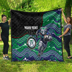 Custom Warriors Quilt Tiki Mascot With Aboriginal Indigenous