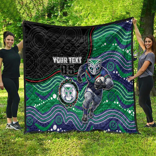 Custom Warriors Quilt Tiki Mascot With Aboriginal Indigenous