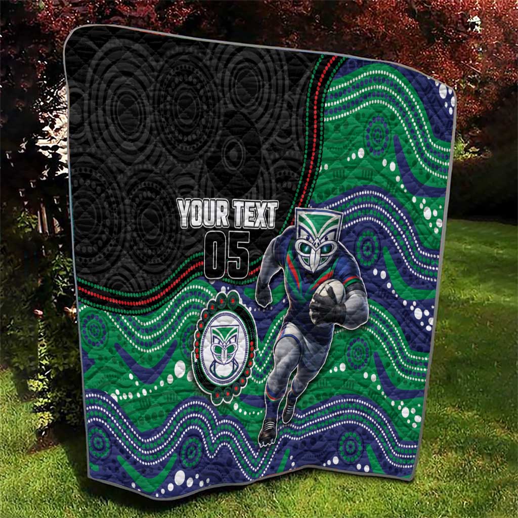 Custom Warriors Quilt Tiki Mascot With Aboriginal Indigenous