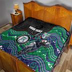 Custom Warriors Quilt Tiki Mascot With Aboriginal Indigenous
