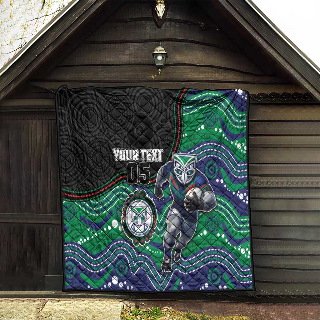 Custom Warriors Quilt Tiki Mascot With Aboriginal Indigenous