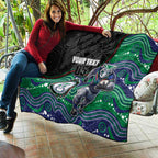 Custom Warriors Quilt Tiki Mascot With Aboriginal Indigenous