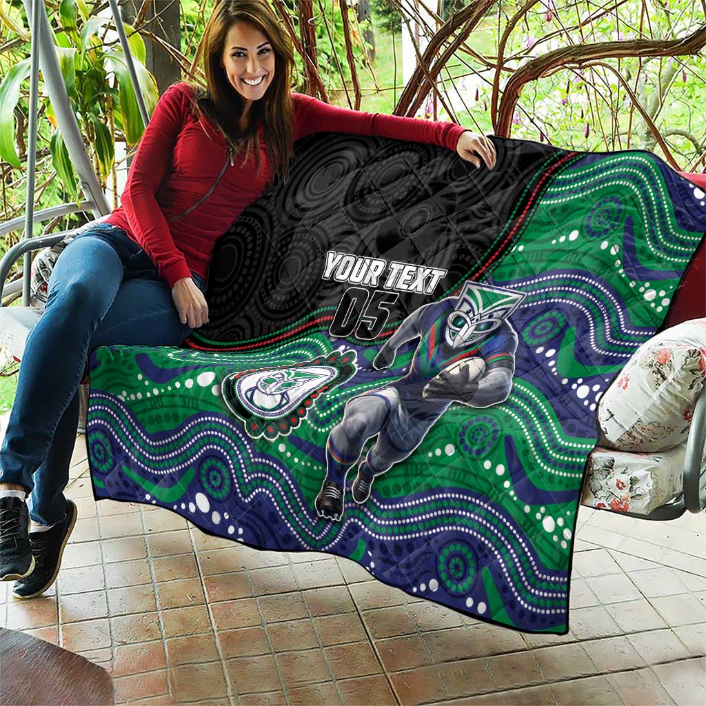 Custom Warriors Quilt Tiki Mascot With Aboriginal Indigenous