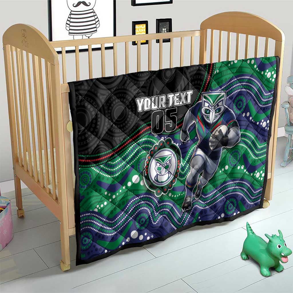 Custom Warriors Quilt Tiki Mascot With Aboriginal Indigenous
