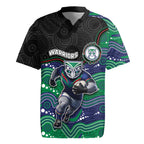 Custom Warriors Rugby Jersey Tiki Mascot With Aboriginal Indigenous