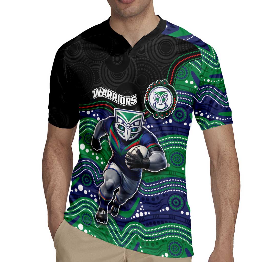 Custom Warriors Rugby Jersey Tiki Mascot With Aboriginal Indigenous