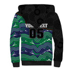 Custom Warriors Sherpa Hoodie Tiki Mascot With Aboriginal Indigenous