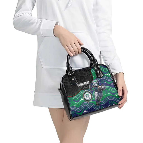 Custom Warriors Shoulder Handbag Tiki Mascot With Aboriginal Indigenous