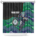 Custom Warriors Shower Curtain Tiki Mascot With Aboriginal Indigenous