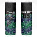 Custom Warriors Skinny Tumbler Tiki Mascot With Aboriginal Indigenous