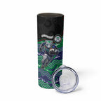 Custom Warriors Skinny Tumbler Tiki Mascot With Aboriginal Indigenous
