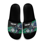 Custom Warriors Slide Sandals Tiki Mascot With Aboriginal Indigenous