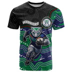 Custom Warriors T Shirt Tiki Mascot With Aboriginal Indigenous