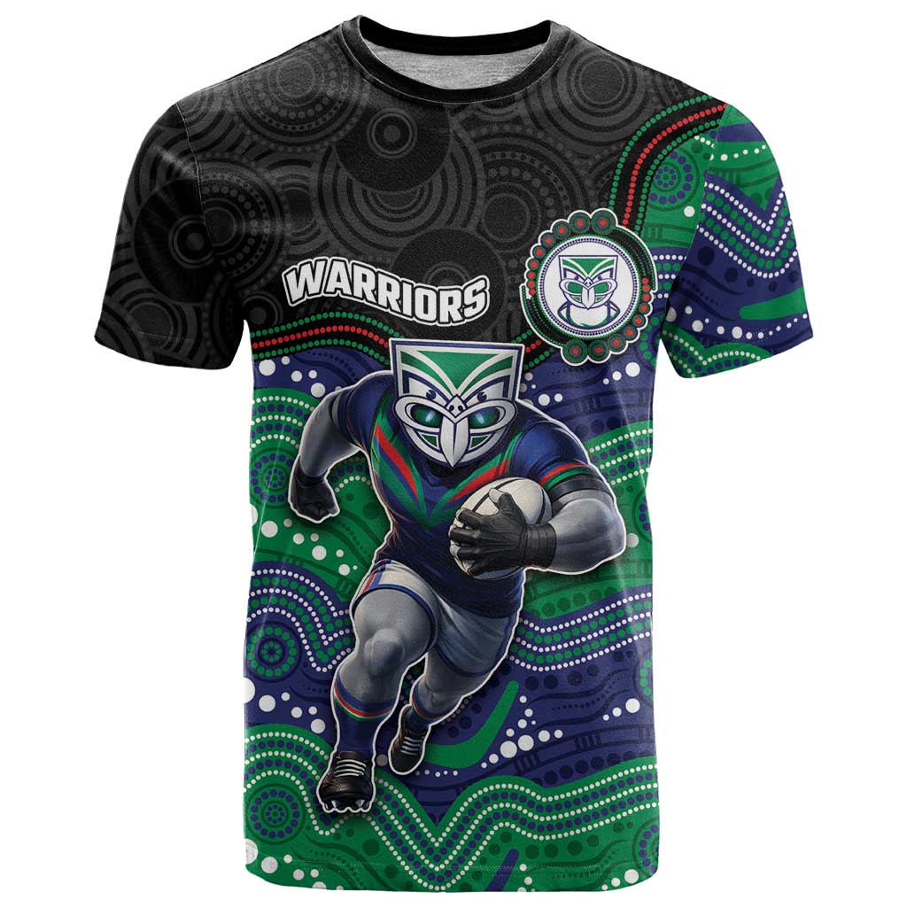 Custom Warriors T Shirt Tiki Mascot With Aboriginal Indigenous