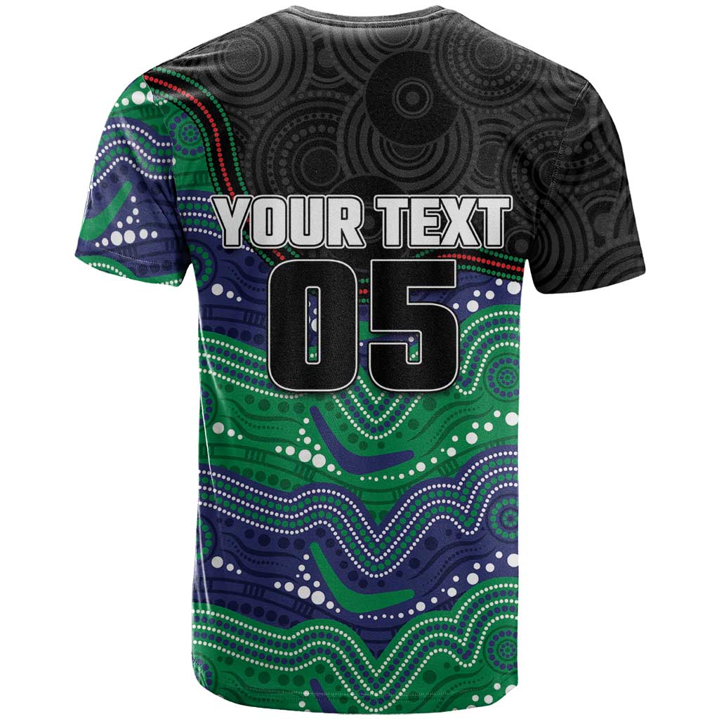 Custom Warriors T Shirt Tiki Mascot With Aboriginal Indigenous