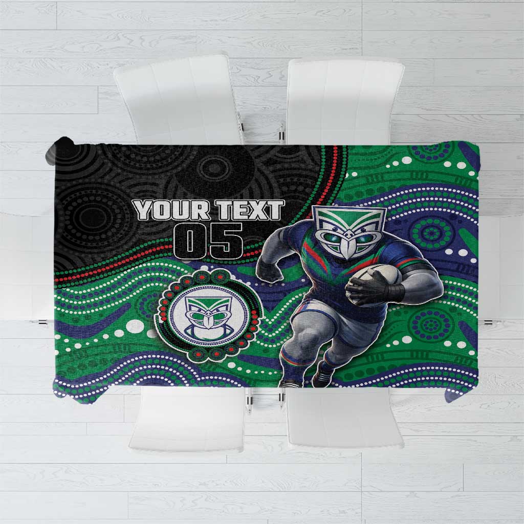 Custom Warriors Tablecloth Tiki Mascot With Aboriginal Indigenous