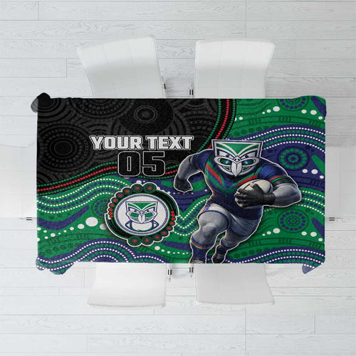 Custom Warriors Tablecloth Tiki Mascot With Aboriginal Indigenous