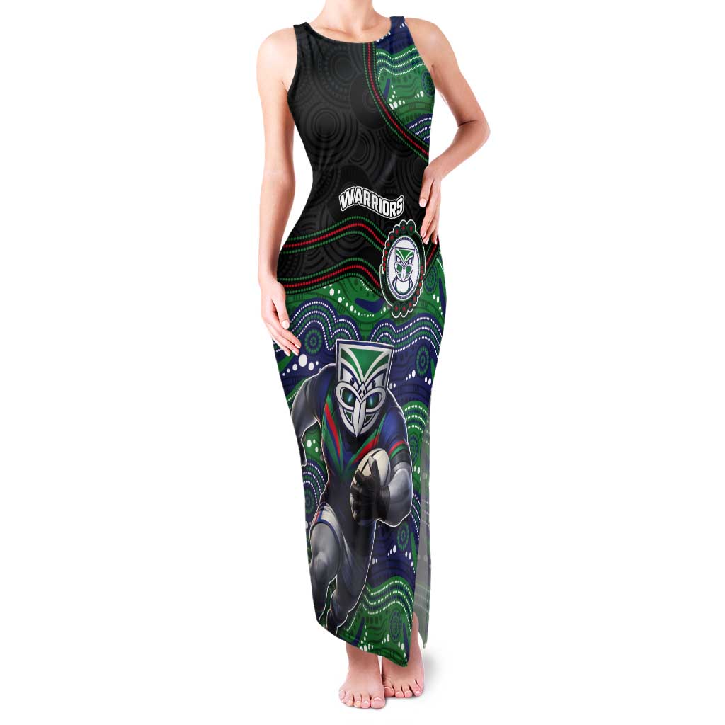 Custom Warriors Tank Maxi Dress Tiki Mascot With Aboriginal Indigenous