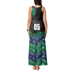 Custom Warriors Tank Maxi Dress Tiki Mascot With Aboriginal Indigenous