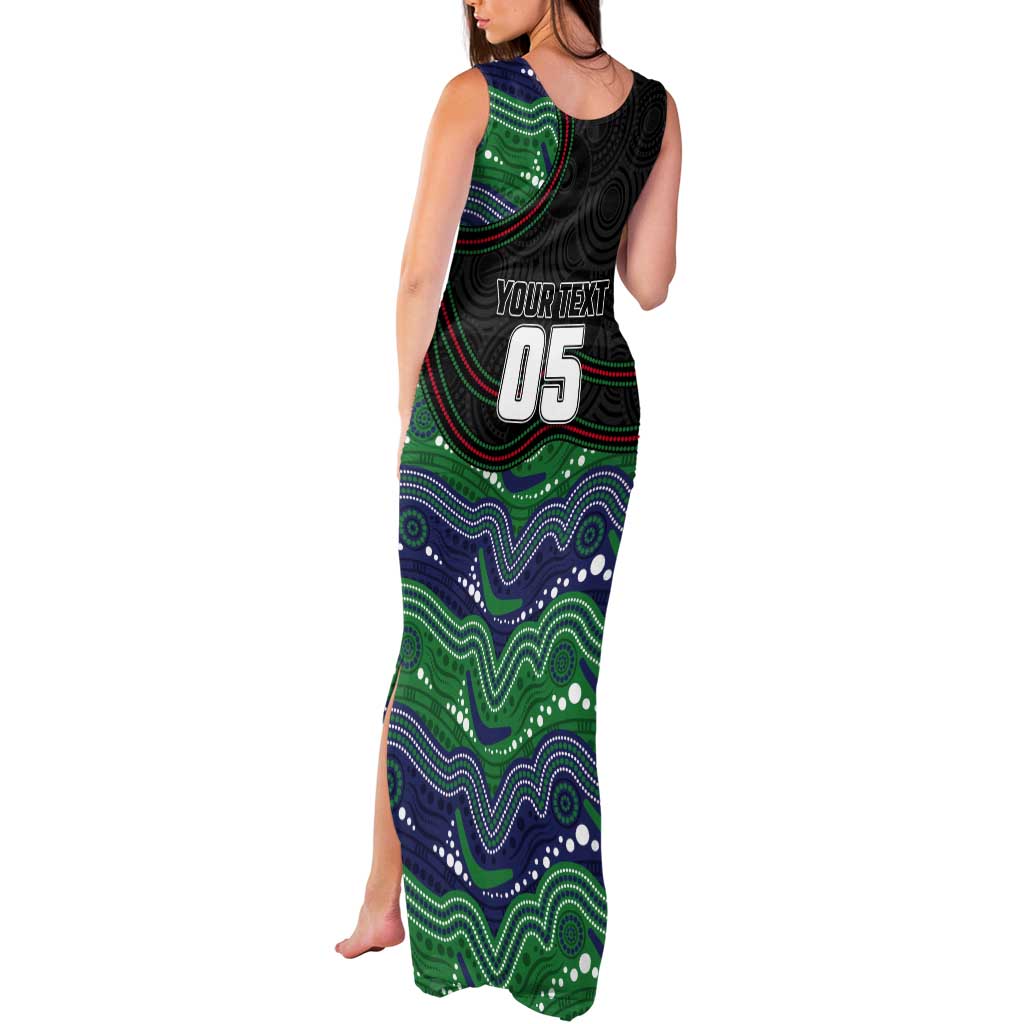 Custom Warriors Tank Maxi Dress Tiki Mascot With Aboriginal Indigenous