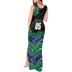 Custom Warriors Tank Maxi Dress Tiki Mascot With Aboriginal Indigenous