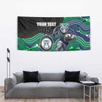 Custom Warriors Tapestry Tiki Mascot With Aboriginal Indigenous