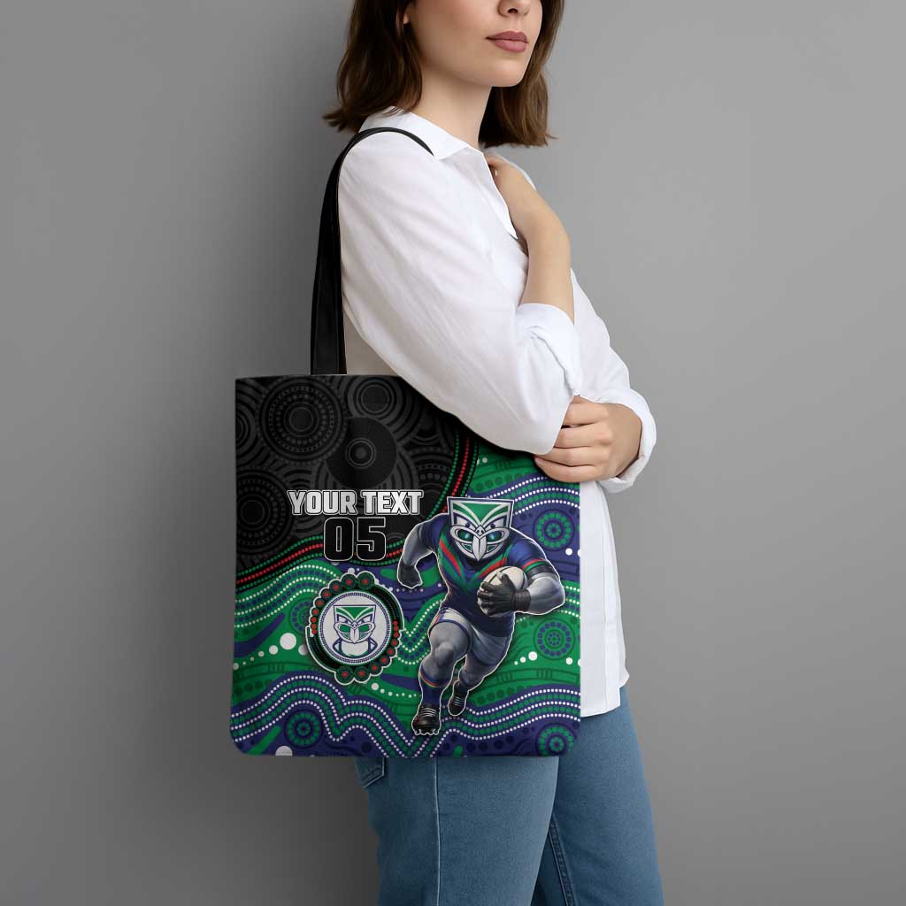 Custom Warriors Tote Bag Tiki Mascot With Aboriginal Indigenous
