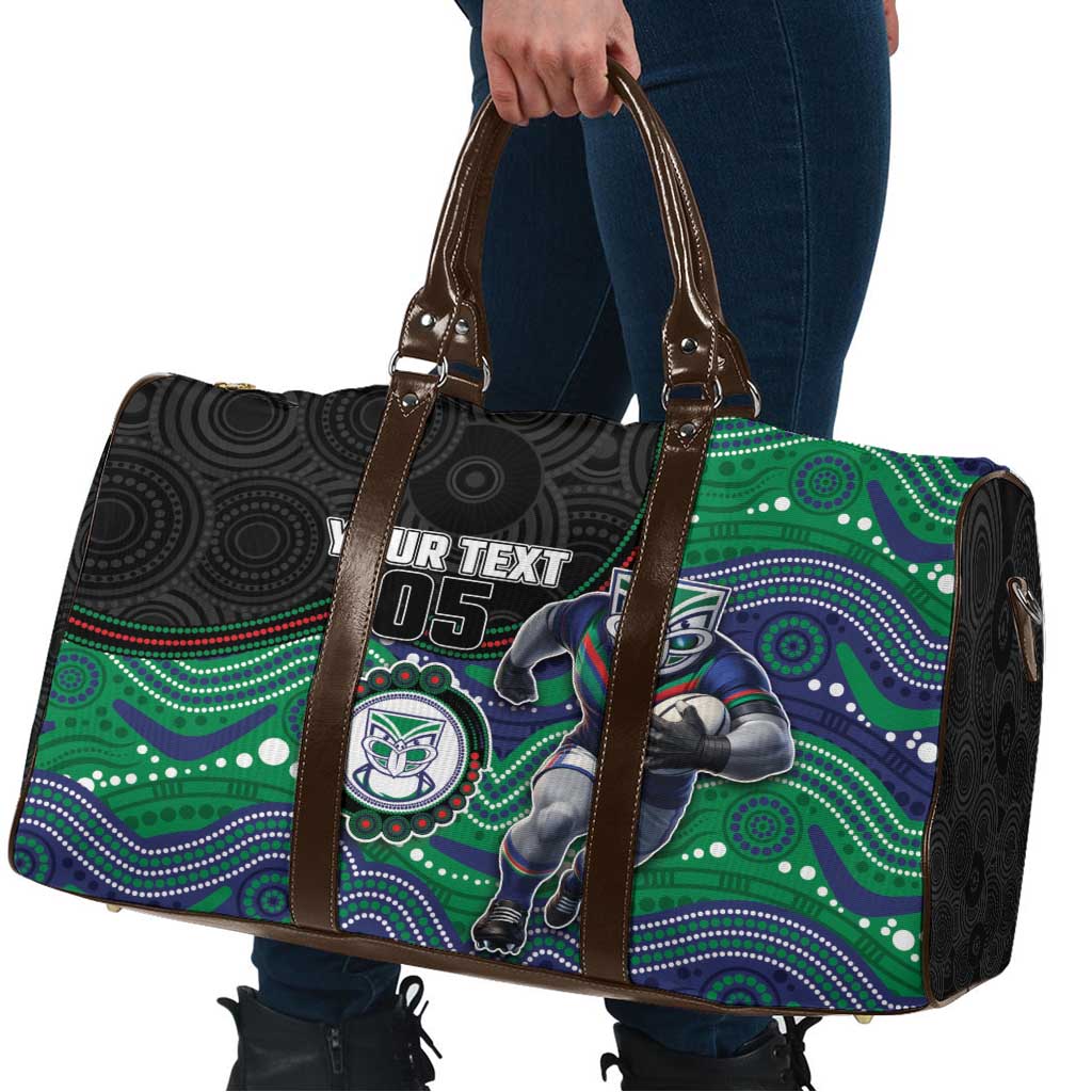 Custom Warriors Travel Bag Tiki Mascot With Aboriginal Indigenous