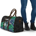 Custom Warriors Travel Bag Tiki Mascot With Aboriginal Indigenous
