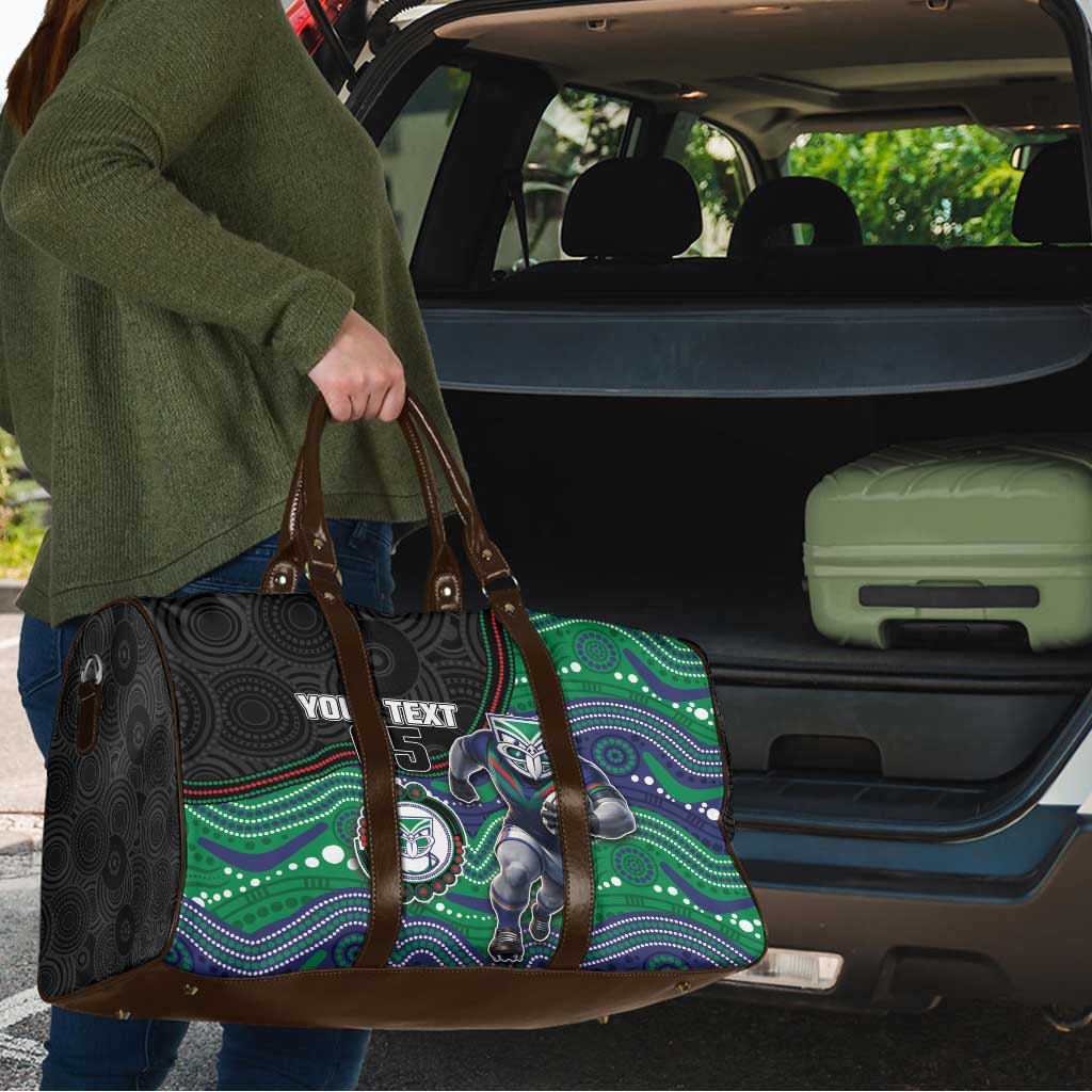 Custom Warriors Travel Bag Tiki Mascot With Aboriginal Indigenous