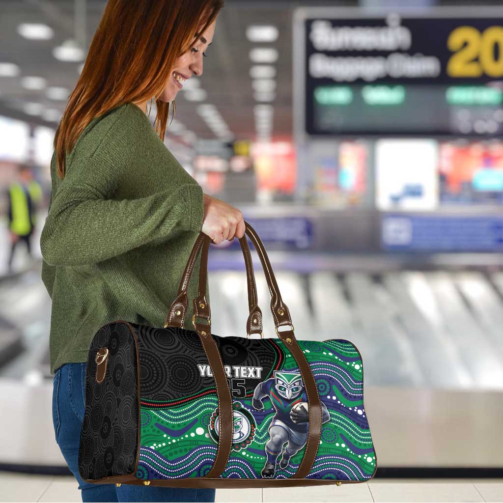 Custom Warriors Travel Bag Tiki Mascot With Aboriginal Indigenous