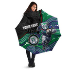 Custom Warriors Umbrella Tiki Mascot With Aboriginal Indigenous