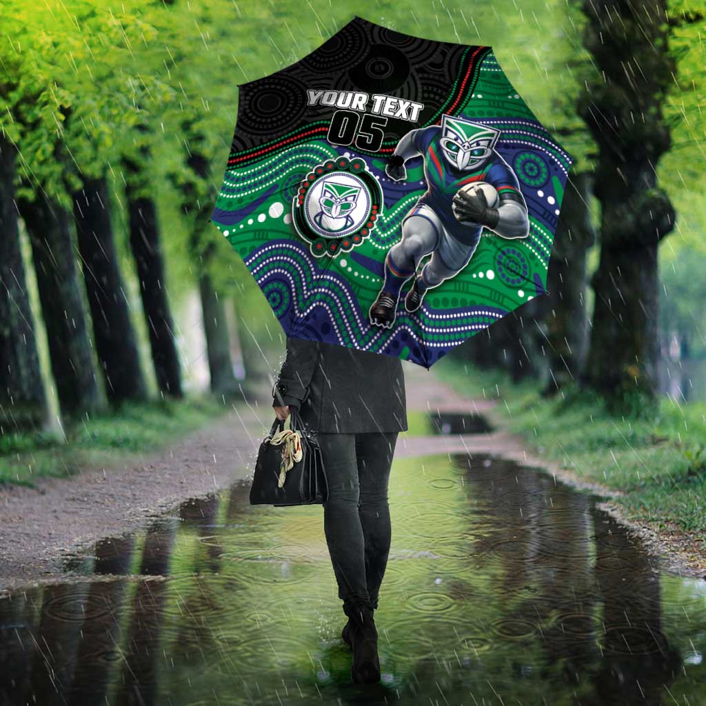 Custom Warriors Umbrella Tiki Mascot With Aboriginal Indigenous