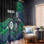 Custom Warriors Window Curtain Tiki Mascot With Aboriginal Indigenous
