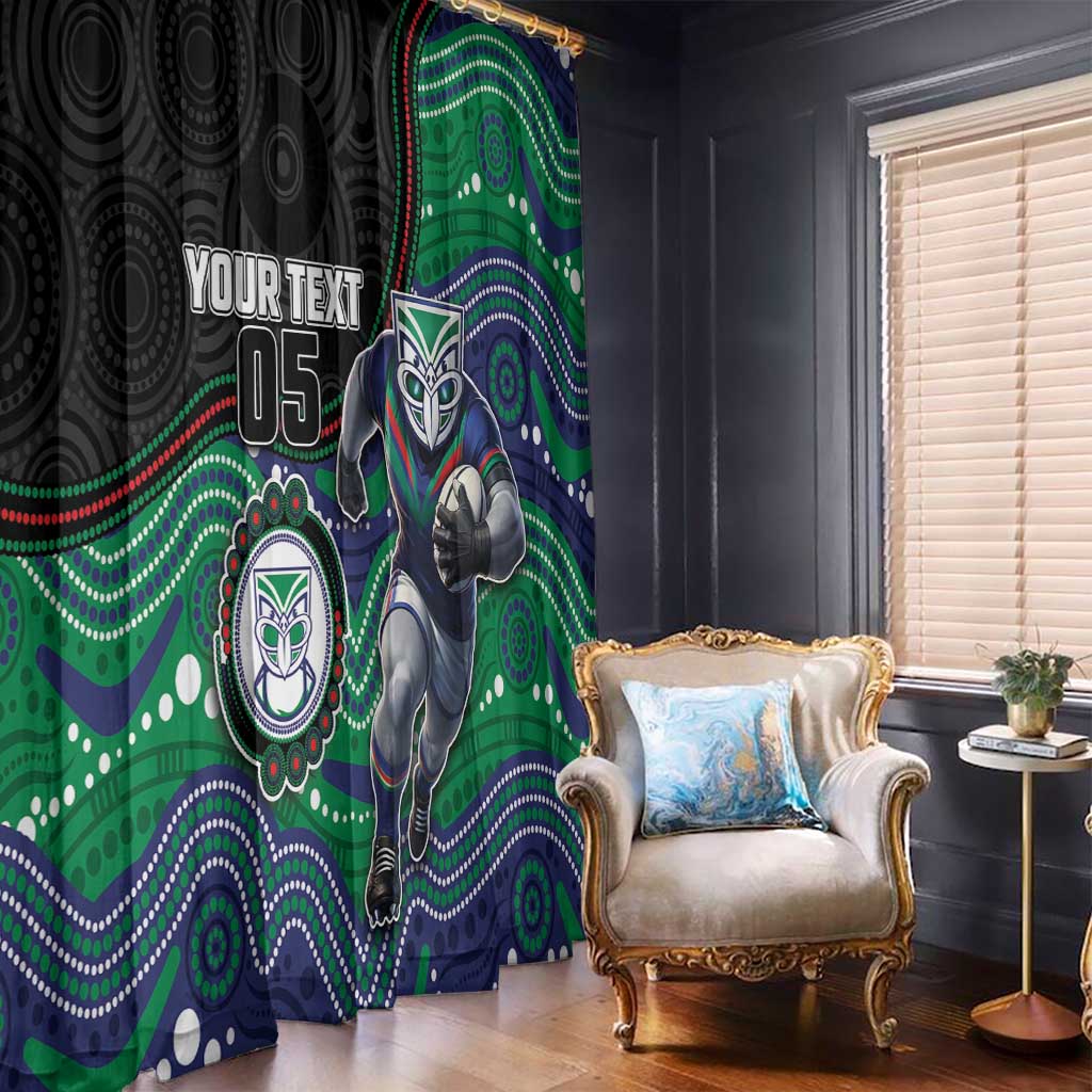 Custom Warriors Window Curtain Tiki Mascot With Aboriginal Indigenous
