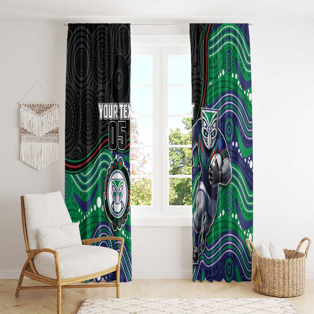 Custom Warriors Window Curtain Tiki Mascot With Aboriginal Indigenous